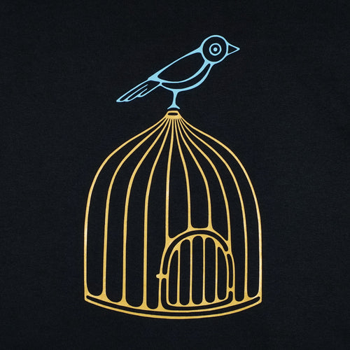 Bird On Cage