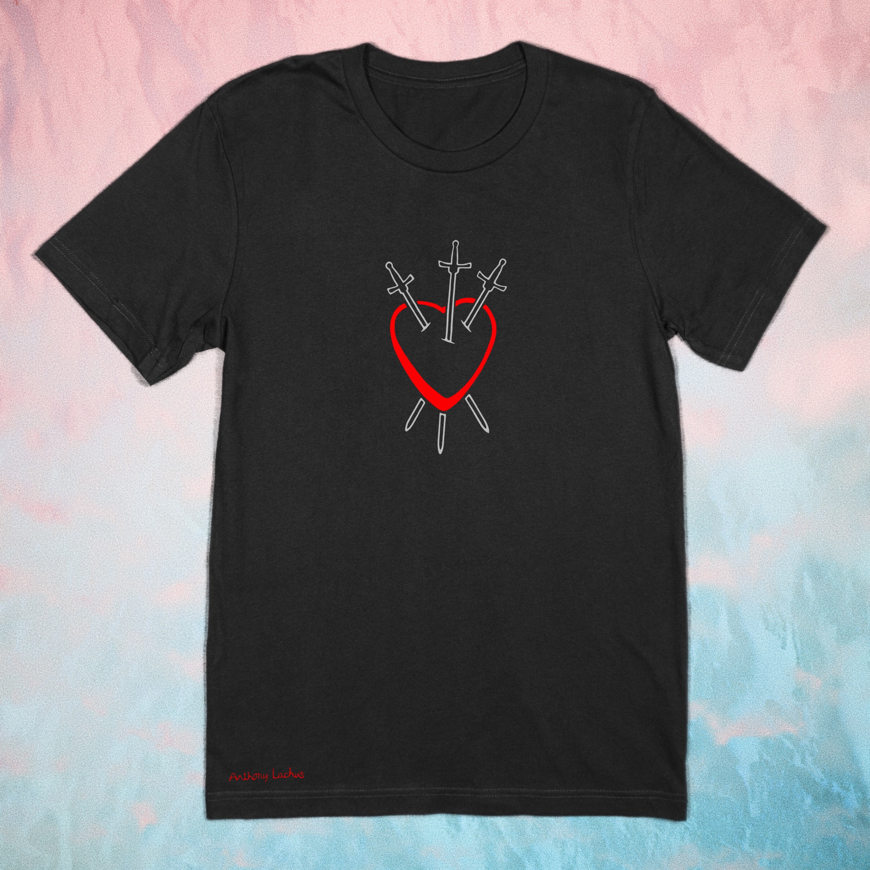 Three of Swords Tarot T-Shirt